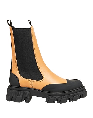 GANNI Ankle boot Camel Leather, Rubber