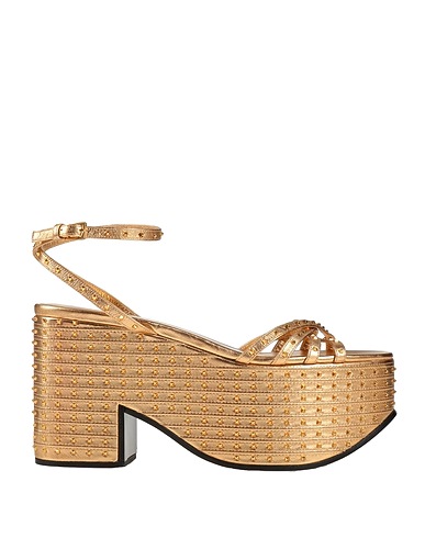 VALENTINO GARAVANI Sandals Gold Leather