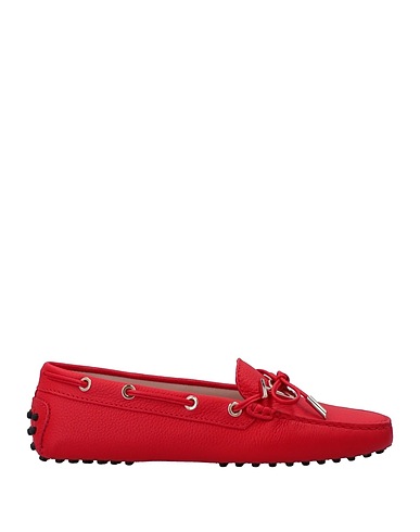 TOD'S Loafers Red Soft Leather