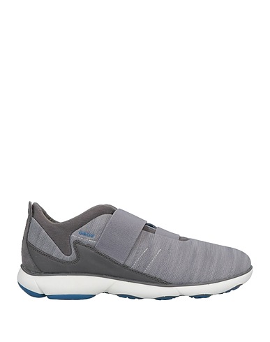 GEOX Sneakers Grey Textile fibres, Soft Leather