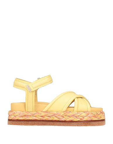 ELVIO ZANON Espadrilles Pastel yellow Leather