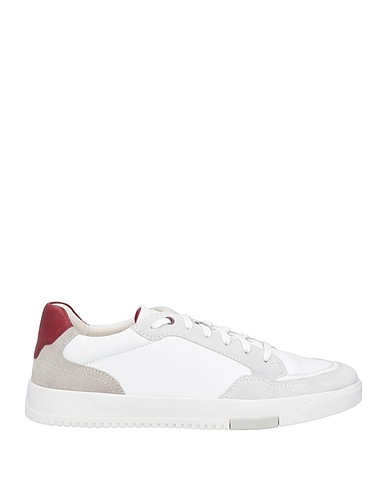 GEOX Sneakers Light grey Leather, Textile fibers