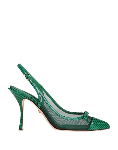 DOLCE&GABBANA Court Green 60% Polyamide, 40% Calfskin