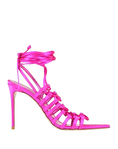 LE SILLA Sandals Fuchsia Textile fibres