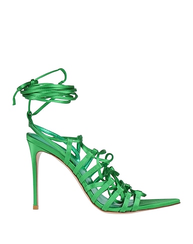LE SILLA Sandals Green Textile fibres