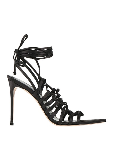 LE SILLA Sandals NERO Textile fibers