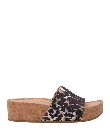 VERONICA BEARD Mules and clogs Dark brown Textile fibres
