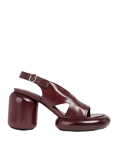 JIL SANDER Sandals Burgundy Soft Leather