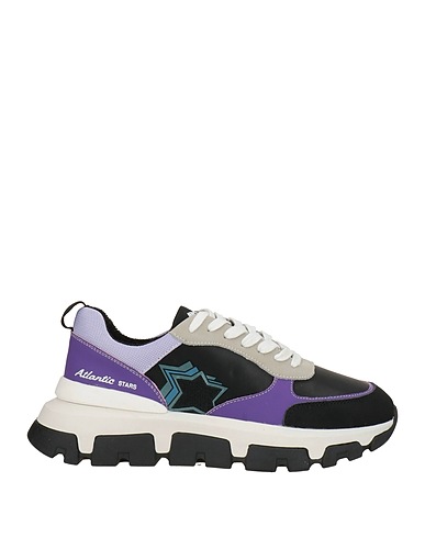 ATLANTIC STARS Sneakers Purple Soft Leather, Textile fibres