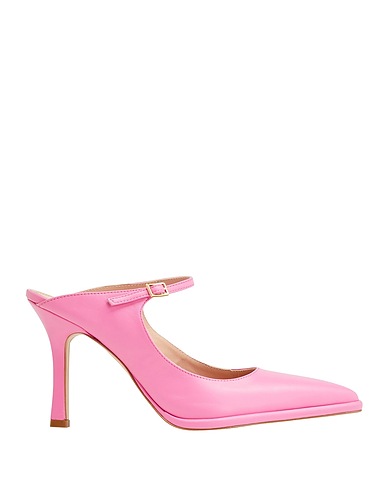 8 by YOOX Mules and clogs LEATHER MARY JANE MULES
 Pink 100% Ovine leather