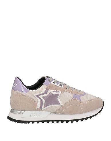 ATLANTIC STARS Sneakers Beige Leder, Gewebefasern