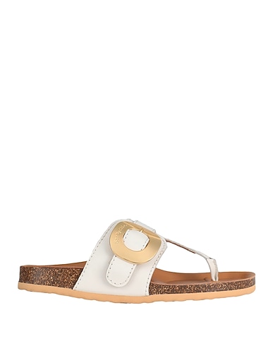 SEE BY CHLOÉ Flip flops Off white 100% Calfskin
