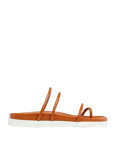 8 by YOOX Flip flops STRING FLIP FLOPS
 Tan 60% Polyester, 40% Polyurethane
