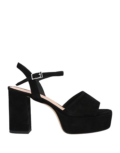 LUCA VALENTINI Sandals Black Leather