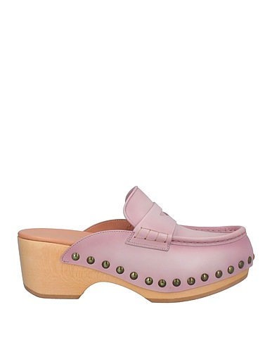 SANTONI Mules and clogs Lilac Soft Leather