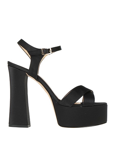 ISLO ISABELLA LORUSSO Sandali Nero Fibre tessili