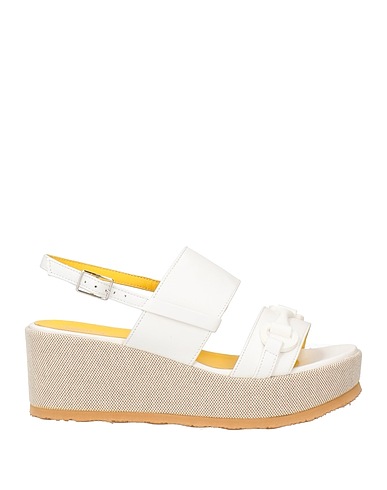 CALPIERRE Sandals White Soft Leather