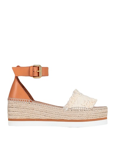 SEE BY CHLOÉ Espadrilles Ivory Textile fibers, Soft Leather