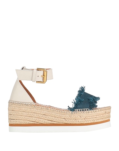 SEE BY CHLOÉ Espadrilles Midnight blue Textile fibers, Soft Leather