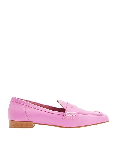 8 by YOOX Loafers LEATHER SQUARE TOE PENNY LOAFERS
 Mauve 100% Sheepskin