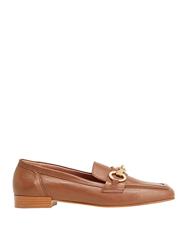 8 by YOOX Mocassino LEATHER SQUARE TOE PENNY LOAFERS WITH HORSEBIT
 Marrone 100% Pelle di pecora