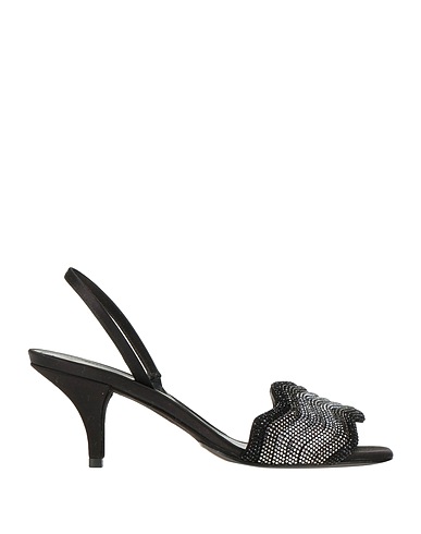 SANTONI Sandals Black Soft Leather