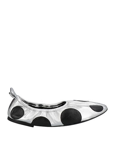 TORY BURCH Ballet flats Silver Soft Leather