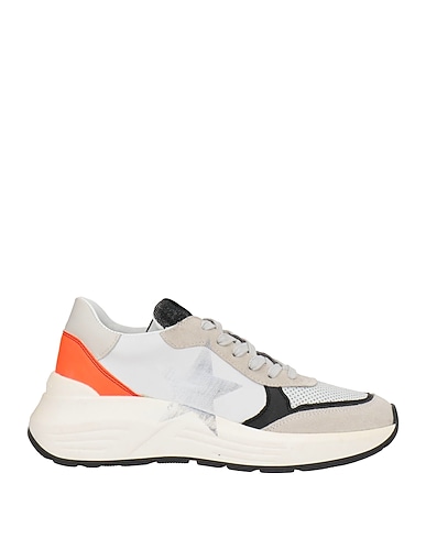 NIRA RUBENS Sneakers Light grey Leather, Textile fibers