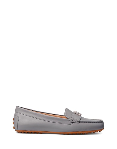 LAUREN RALPH LAUREN Loafers Grey 100% Bovine leather