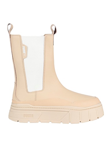 PUMA Ankle boot Mayze Stack Chelsea Wns Beige Cowhide, Textile fibers