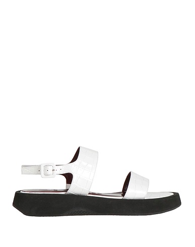 STAUD Sandals White Soft Leather