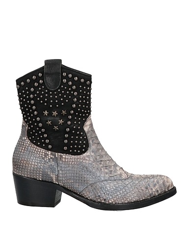 ROCCO P. Ankle boot Grey Leather, Snakeskin