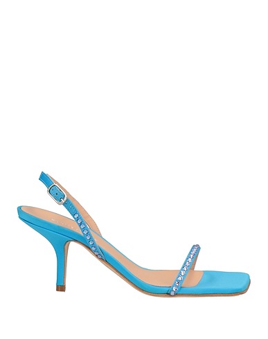 EDDY DANIELE Sandals Azure Textile fibres, Swarovski® Crystal