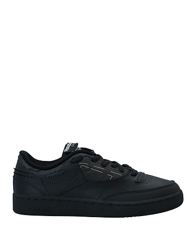 MAISON MARGIELA x REEBOK Sneakers Black Soft Leather, Textile fibers