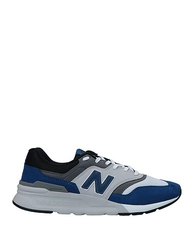 NEW BALANCE Sneakers Blue Leather, Textile fibers