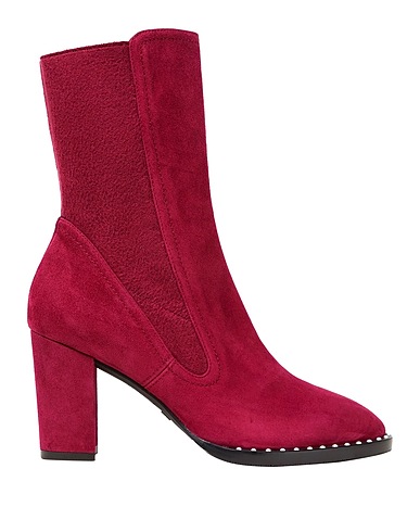 STUART WEITZMAN Ankle boot Garnet Leather, Textile fibers