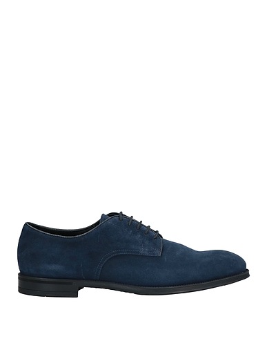 DOUCAL'S Laced shoes Navy blue Soft Leather