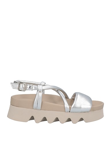 PATRIZIA BONFANTI Sandals Silver Soft Leather