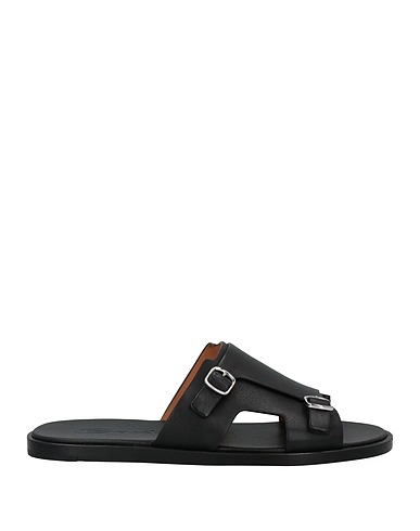 SANTONI Sandalia Negro Piel