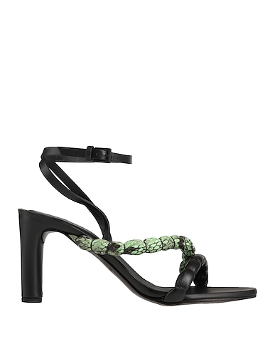 DEL CARLO Sandals Green Soft Leather