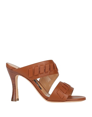 SERGIO ROSSI Sandals Brown Soft Leather