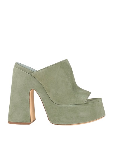 VIC MATIĒ Sandali Verde chiaro 100% Pelle
