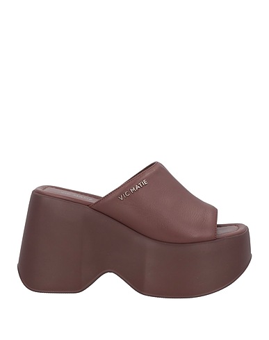 VIC MATIĒ Sandals Chocolate brown 100% Leather