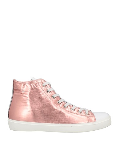LEATHER CROWN Sneakers Rose gold Soft Leather, Textile fibers