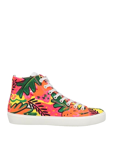 LEATHER CROWN Sneakers Orange Textile fibres
