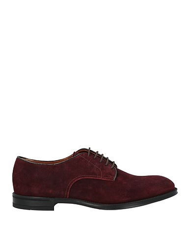DOUCAL'S Laced shoes Burgundy Soft Leather