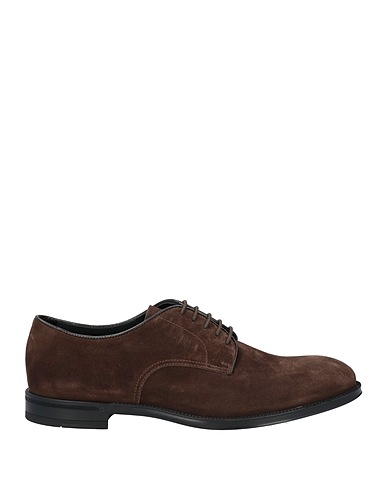 DOUCAL'S Laced shoes Dark brown Soft Leather