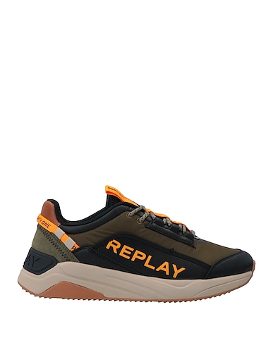 REPLAY Sneakers Military green Textile fibres