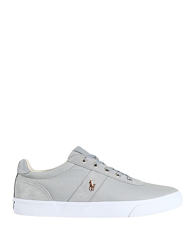 POLO RALPH LAUREN Sneakers Grey 85% Cotton, 15% Soft Leather