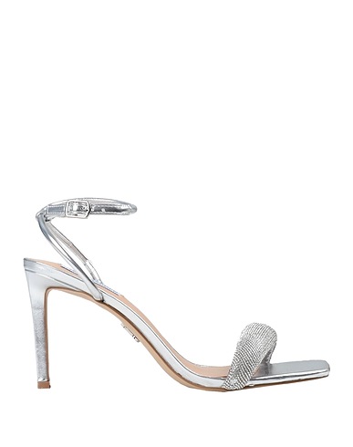 STEVE MADDEN Sandals Silver Textile fibres